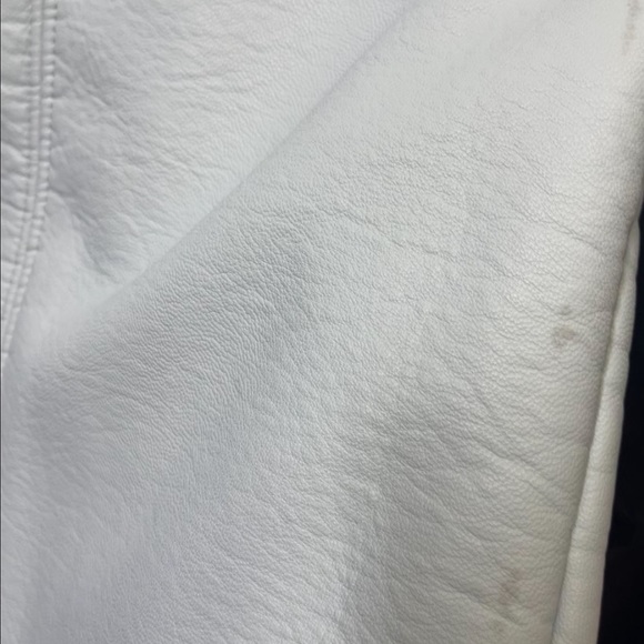 Forever21 Baby Blue Shearling Moto Jacket Size Large - Picture 8 of 8